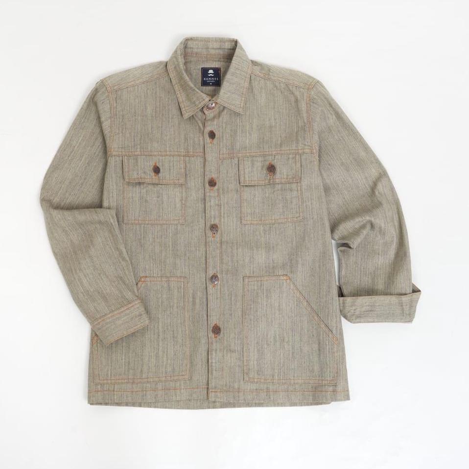 idnc Hommes Apparel Jaket Denim Kantong Tempel Premium Quality amby380