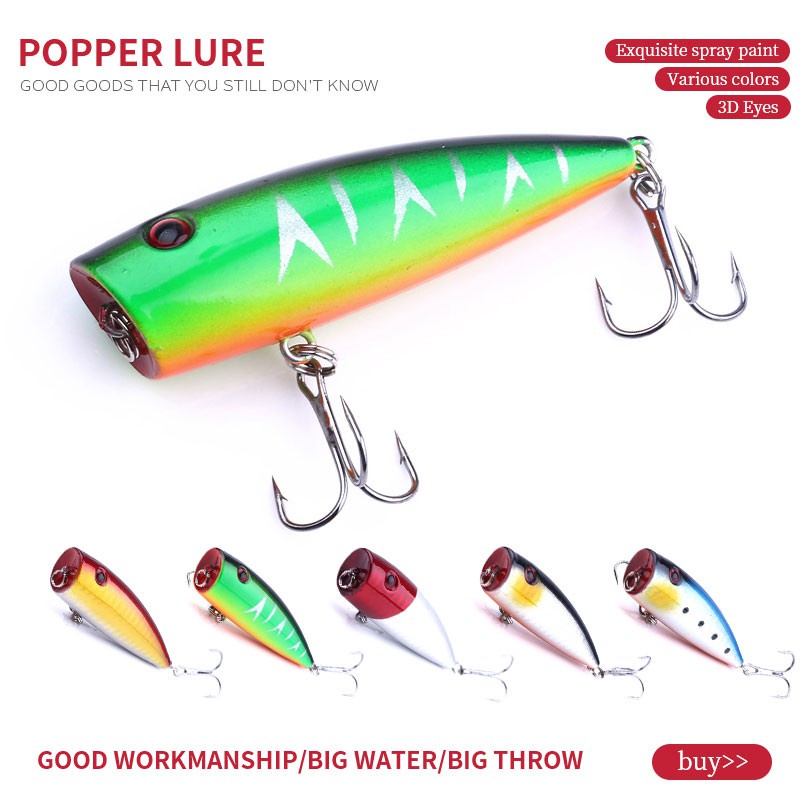 POPPER UMPAN PANCING 7CM 9G SWIMBAIT IKAN FISHING LURE TACKLE