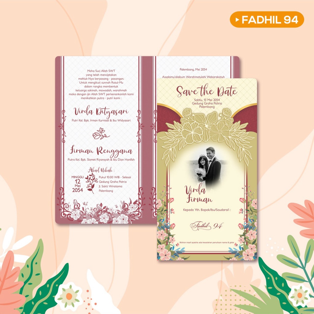 UNDANGAN PERNIKAHAN FADHIL- BLANGKO UNDANGAN FADHIL KOSONG - BLANKO UNDANGAN KOSONGAN - KARTU UNDANG