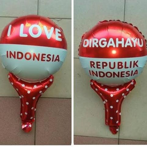 BALON FOIL DIRGAHAYU RI/ BALON I LOVE INDONESIA/BALON PENTUNGAN HUT RI