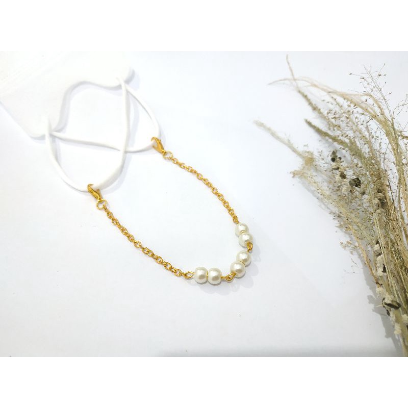 Konektor Masker | Konektor Masker Hijab | Konektor Masker Mutiara | Pengait Masker Rantai | Aksesori