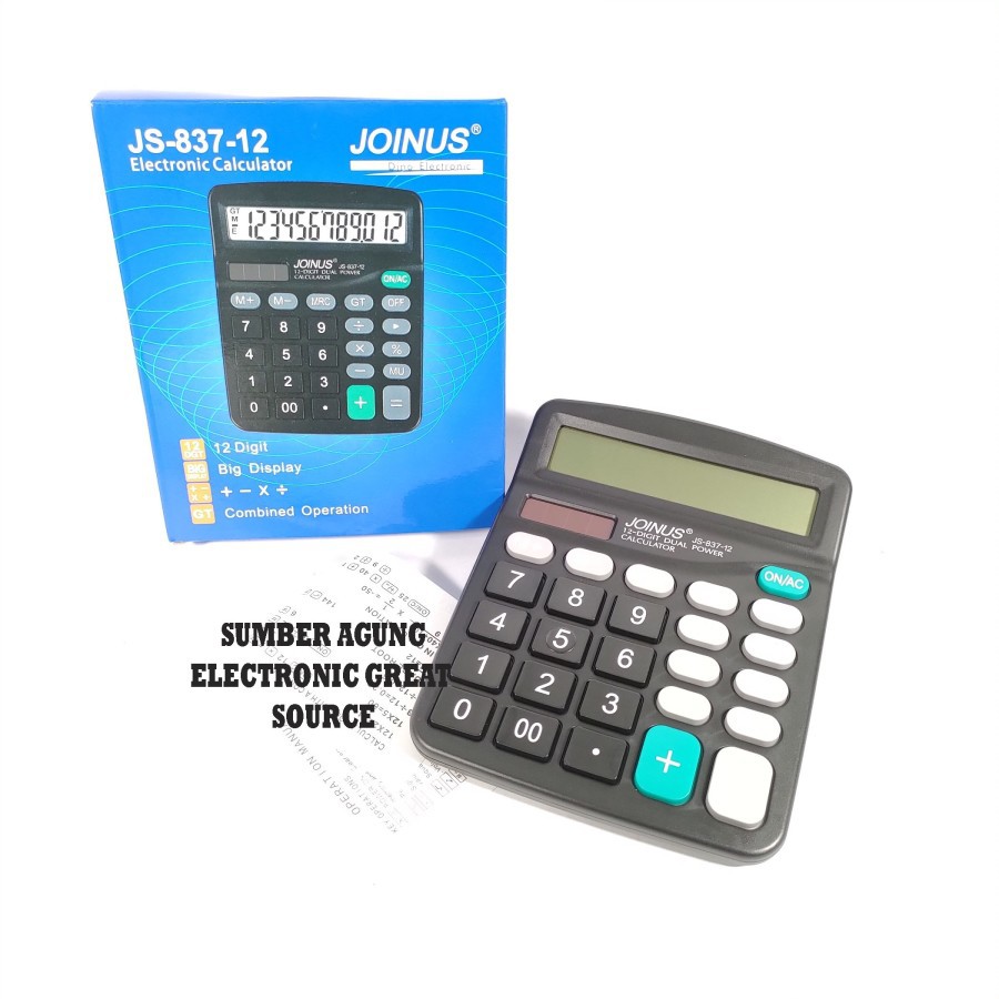 Kalulator Hitung Sedang Joinus JS837 tipe 12 Digit Big Display