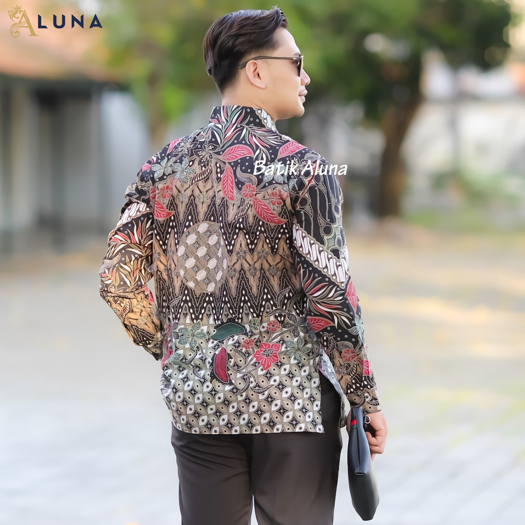 Baju Kemeja Batik Pria Cowok Lengan Panjang Regular Atasan Batik Premium Pria Cowo Prabuseno Kondangan Couple Pasangan Batik Pekalongan Anak Laki Laki Kekinian Original Modern Seragam Kantor Jumbo PCW 001