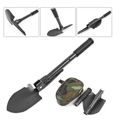 [BERTANAM] - Pacul Sekop Lipat Militer Portablel Survival Tools - 101 - Black