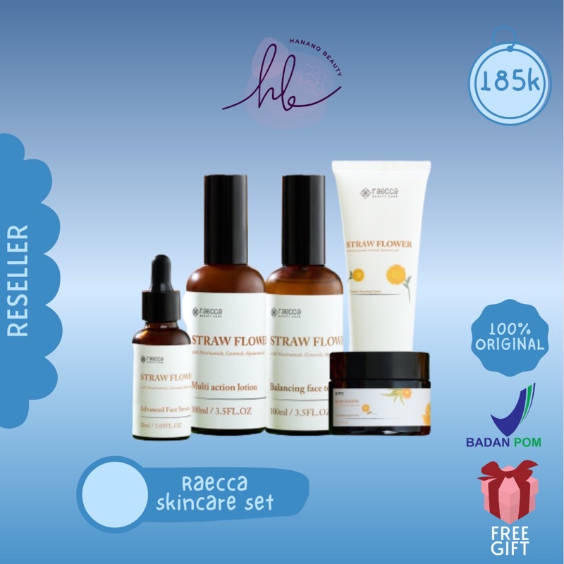 SKINCARE SET RAECCA CLEANSING TONER SERUM MOISTURIZER LOTION