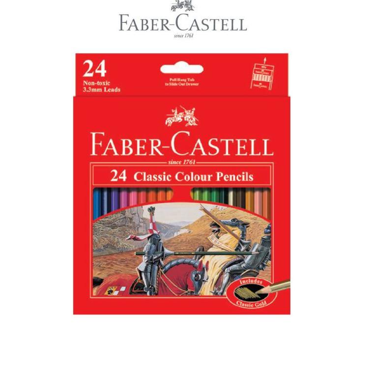 

<MiZ ✩> Pensil warna Faber Castell 24 classic ( 1 set ) |Asli murah