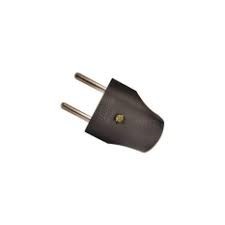 BROCO 344LN STD 2-Pole Plug 6A 250V Black - Steker Biasa