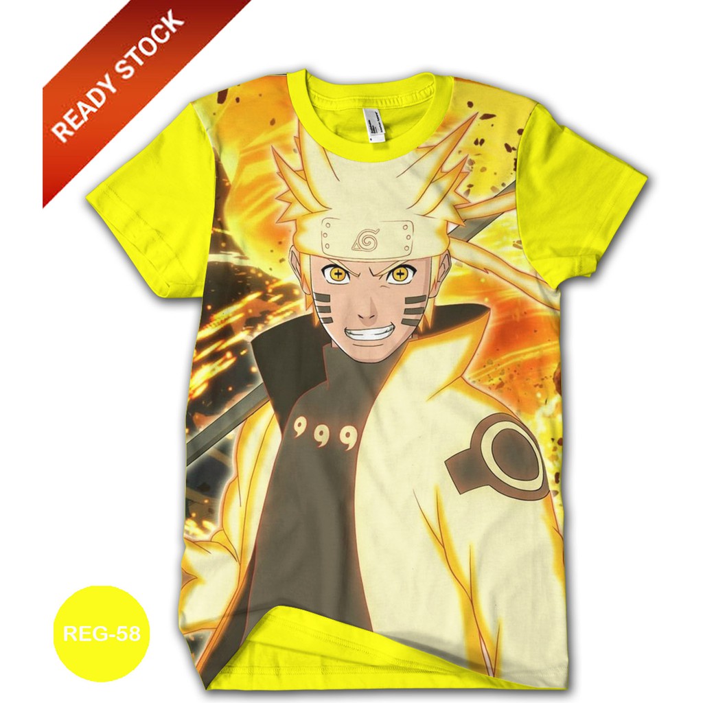 Baju Naruto Uzumaki Hokage 3D Baju Anak Naruto Kartun Series #REG-58