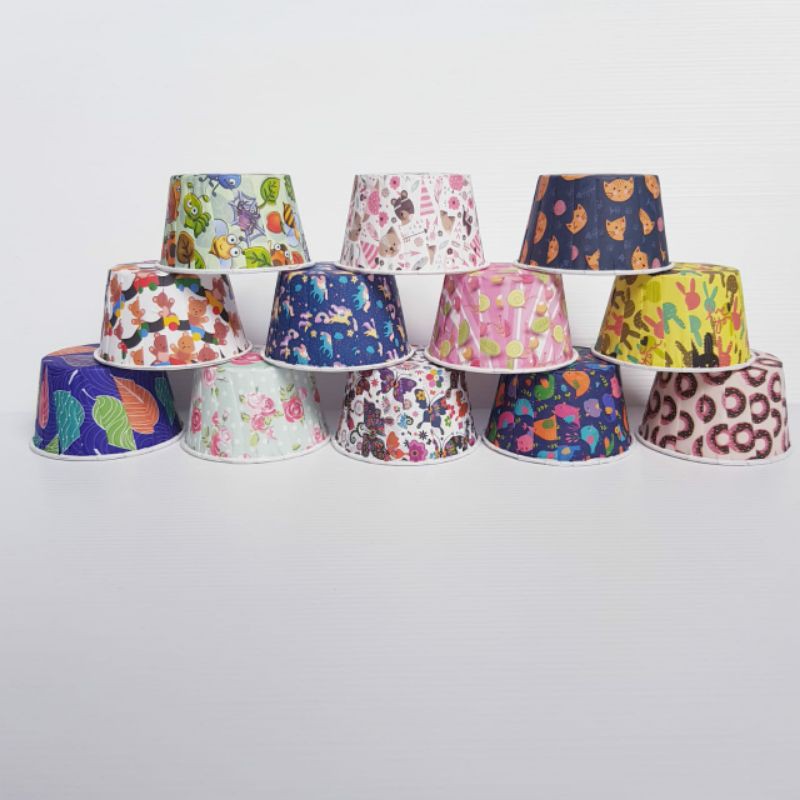 

Kertas cupcake 100 PC lapis laminating bake case import MOMMA Motif