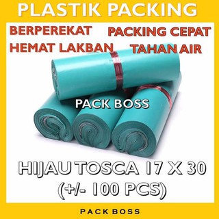 Polymailer Hijau  Tosca  17X30 Cm 100 Pcs Ada Lem 