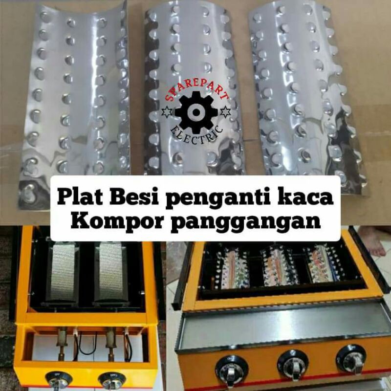 PLAT BESI PENGGANTI KACA UNTUK KOMPOR PANGGANGAN SOSIS KOMPOR PANGGANG