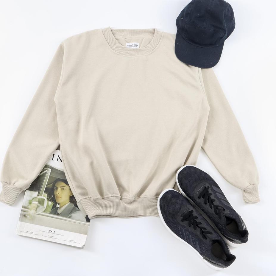 CLOSETWEAR BASIC SWEATER POLOS CREAM