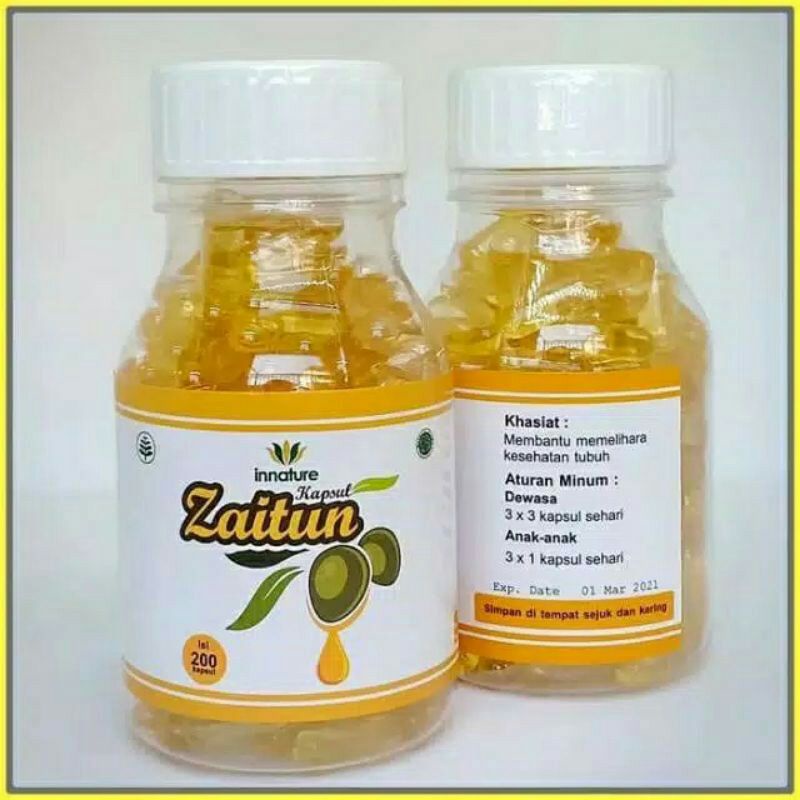 kapsul minyak zaitun extra virgin oil 200 kapsul olive oil original