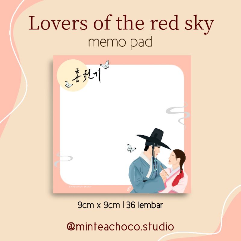 Memo pad Kdrama ‘Lovers of The Red Sky’ by Minteachoco studio