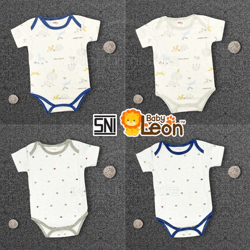 [4PCS] Jumsuit Bayi Baru Lahir Jumpsuit Anak Bayi Jumper Baby Newborn Baju Atasan Bayi BN-5211