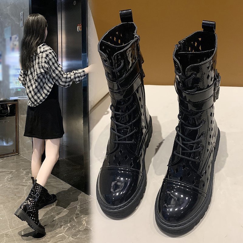 womens black motorcycle boots