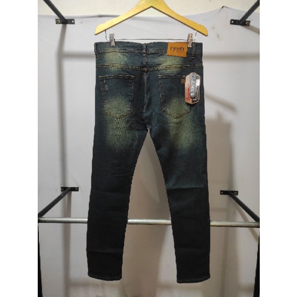 Celana jeans pria sobek lutut robek ripped destroy premium bioblitz bio blitz size 27-34 cut knee so