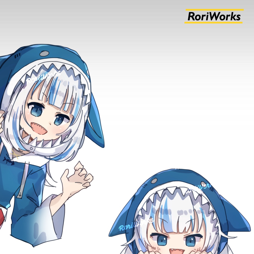 Stiker Anime Intip - Gawr Gura | hololive