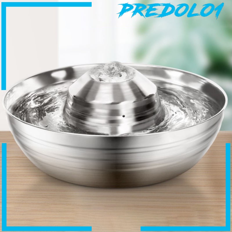 Predolo1 Dispenser Air Minum Otomatis 2l Bahan Stainless Steel Untuk Anjing / Kucing