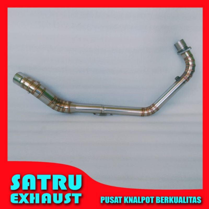 Pipa leheran knalpot full cacing New Cb150r New - Cb New 150 r full cacing stainless