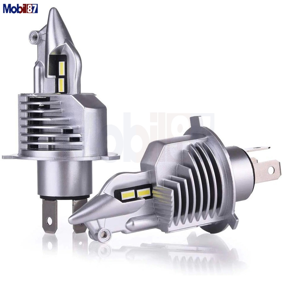 Fighter Lampu Mobil LED Headlight 16000LM 80W 6500K H4 12V 2 PCS aksesoris mobil