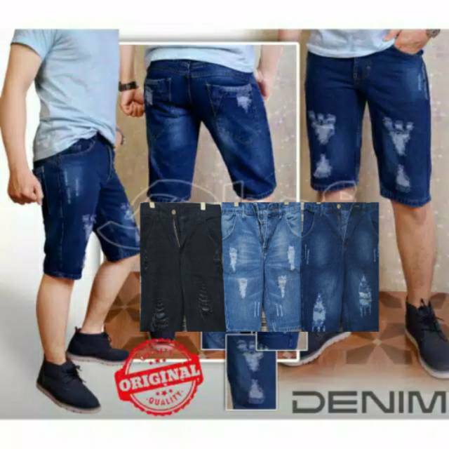 Celana Ripped Jeans Pendek Pria Big Size Cool Casual Size 27-38 NR_Outfit Official COD