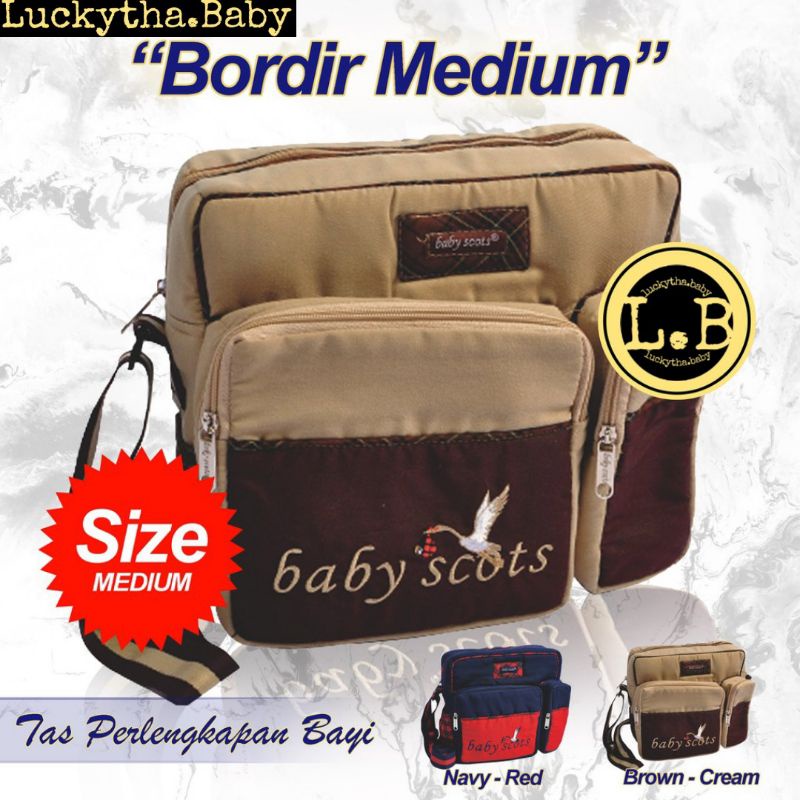 Baby scots _ Tas bayi Medium / Diaper bag medium size / Tas perlengkapan bayi traveling / Tas bayi