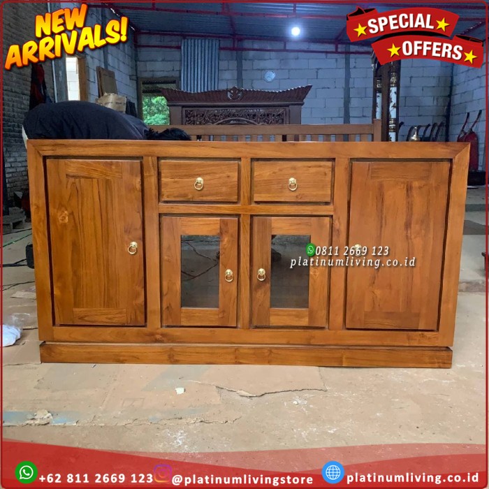 Meja Tv Jati 150cm Bufet Tv Jati Drawers Jati Meja Tv Jati Bufet Jati Platinumliving Furniture Indon