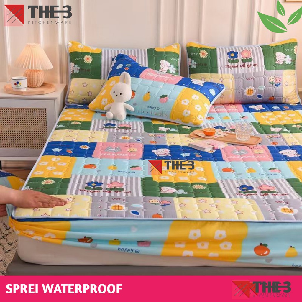 SPREI WATERPOOF - SPREI ANTI AIR - SPREI SULTAN WATERPROOF - KUALITAS NO.1-RAINBOW180
