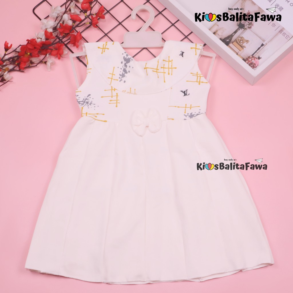 Dress Cantika uk 3-4 Tahun / Baju Anak Perempuan Harian Dres Yukensi Balita Motif Gaun Pesta Import