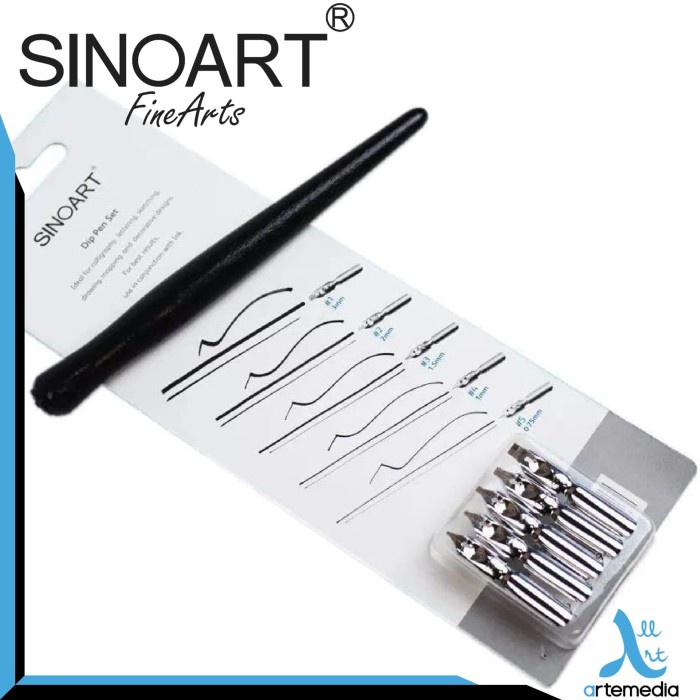

kaligrafi-perlengkapan- sinoart dip pen set -perlengkapan-kaligrafi.