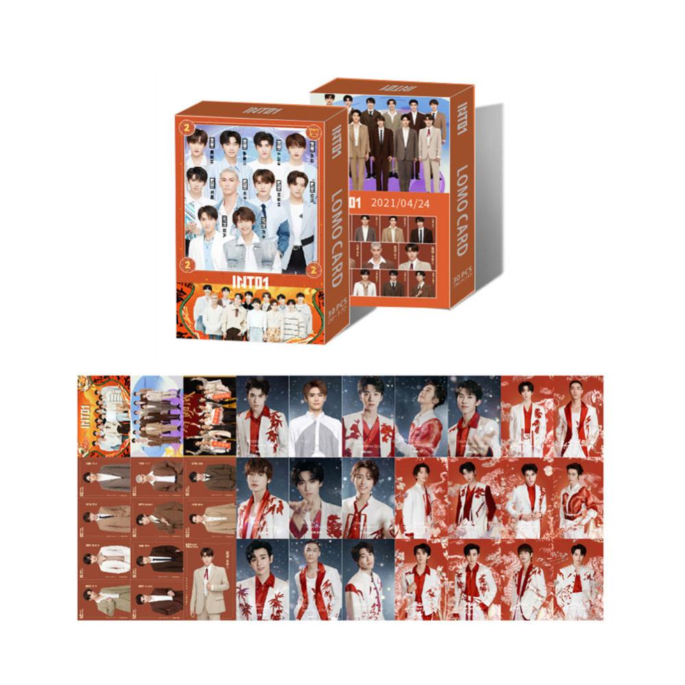 Timekey 30pcs / set Kartu Lomo Foto Polaroid Jackson Off-Gun Bright Win GOT7 IVE Singto Krist Lomo E5J2 Untuk Koleksi