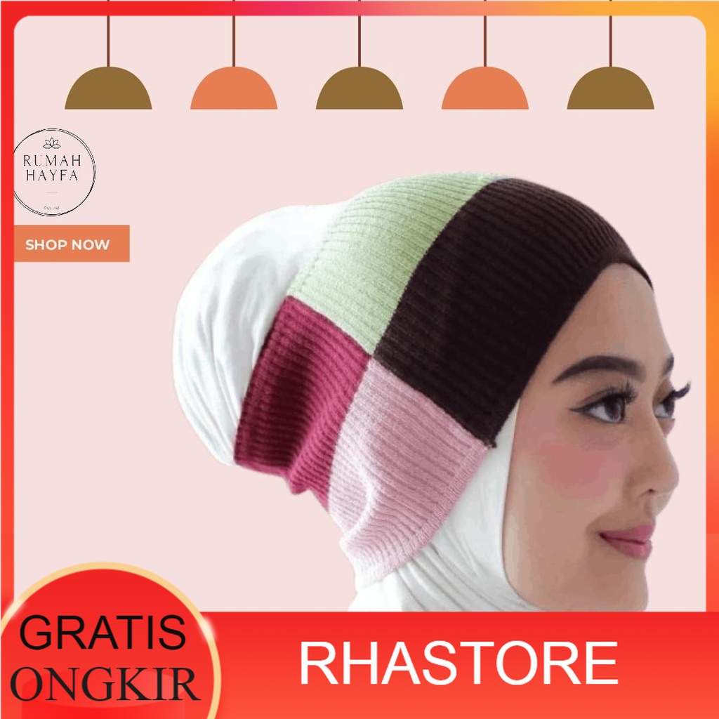 RHASTORE - Ciput Kaos 4 Warna Bandana Dalaman Jilbab Inner Murah Bahan Kaos Spandek Dalaman Iner Raj
