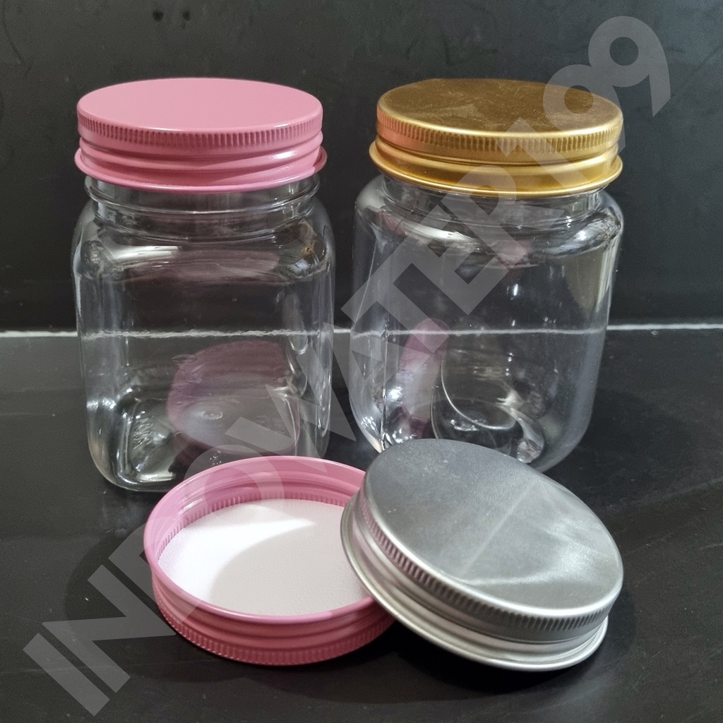 TOPLES JAR 200 ML PLASTIK TUTUP ALUMUNIUM MINIMAL 100 PCS
