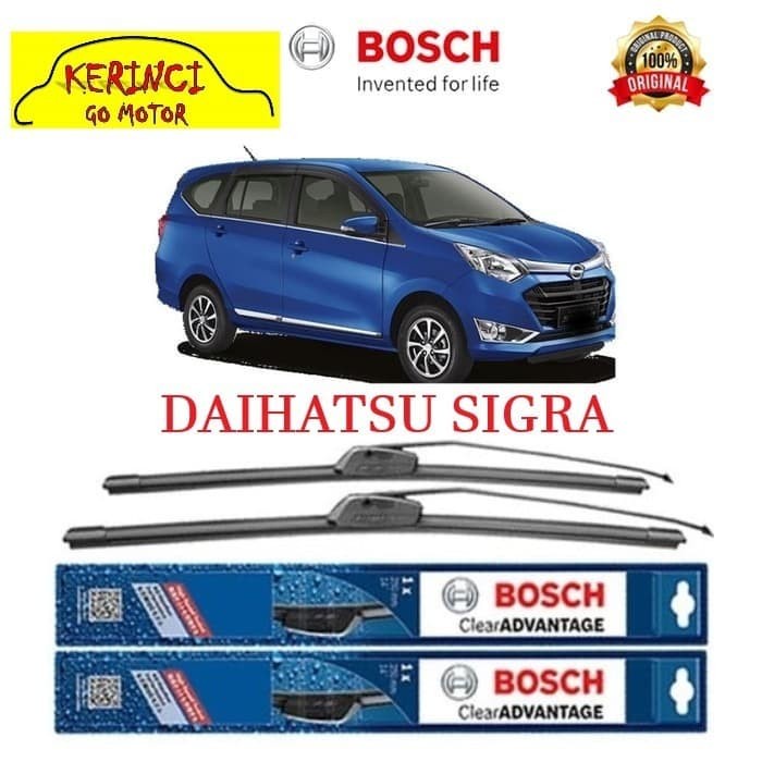 WIPER BOSCH CLEAR ADVANTAGE DAIHATSU SIGRA 22&quot; &amp; 17&quot; SEPASANG WIPER