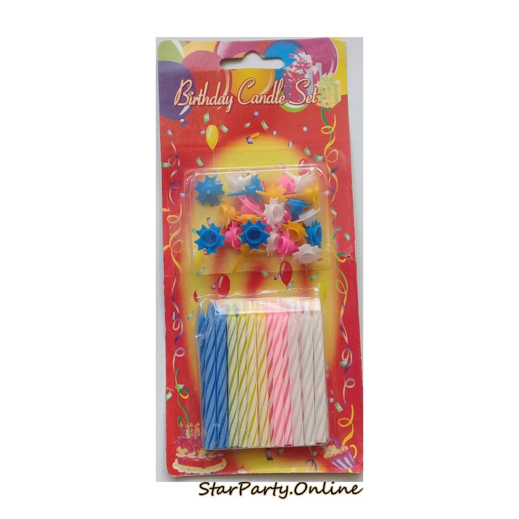 Lilin Papermint Tanggung /CND 106/Lilin Ulang Tahun /Lilin Kue