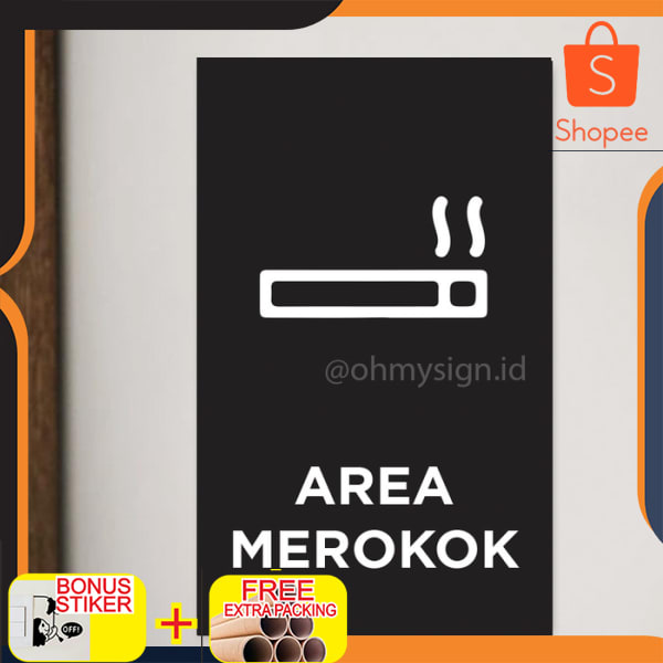 

SIGN AREA MEROKOK TIMBUL | SMOKING AREA ACRYLIC | SIGN BOARD Elegan