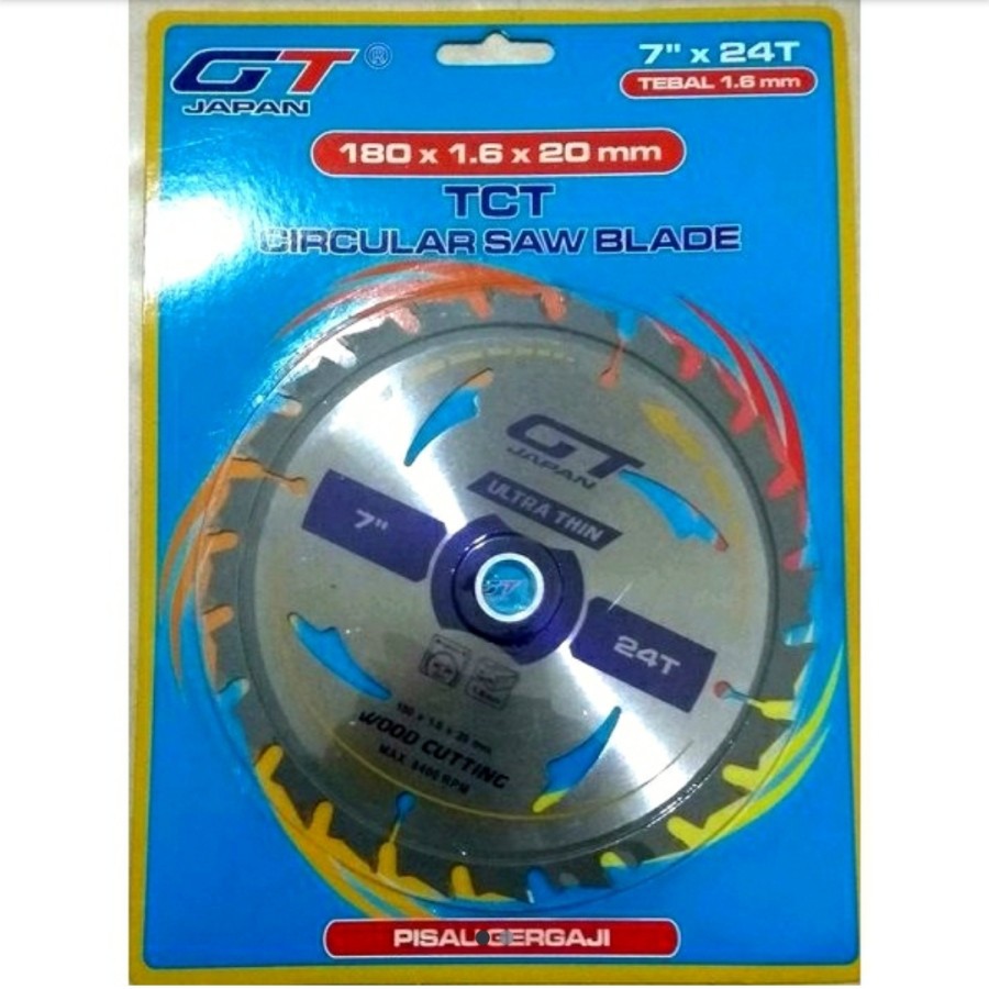 GT JAPAN CIRCULAR SAW BLADE 7X 24T ULTRA THIN MATA PISAU KAYU