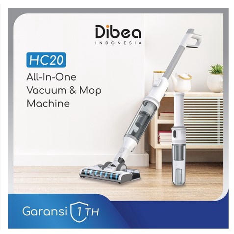 DIBEA HC20 Handheld Cordless Stick Vacuum Cleaner Multifunction Cordless Floor Washer &amp; Vacuum Cleaner