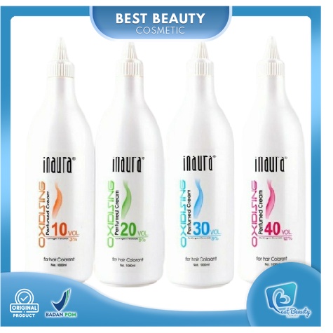 ★ BB ★ Inaura Oxidising 1000 ml - 200ml | Hair Colorant Perfumed Cream | 10 Vol 3% - 20 Vol 6% - 30 Vol 9% - 40 Vol 12%