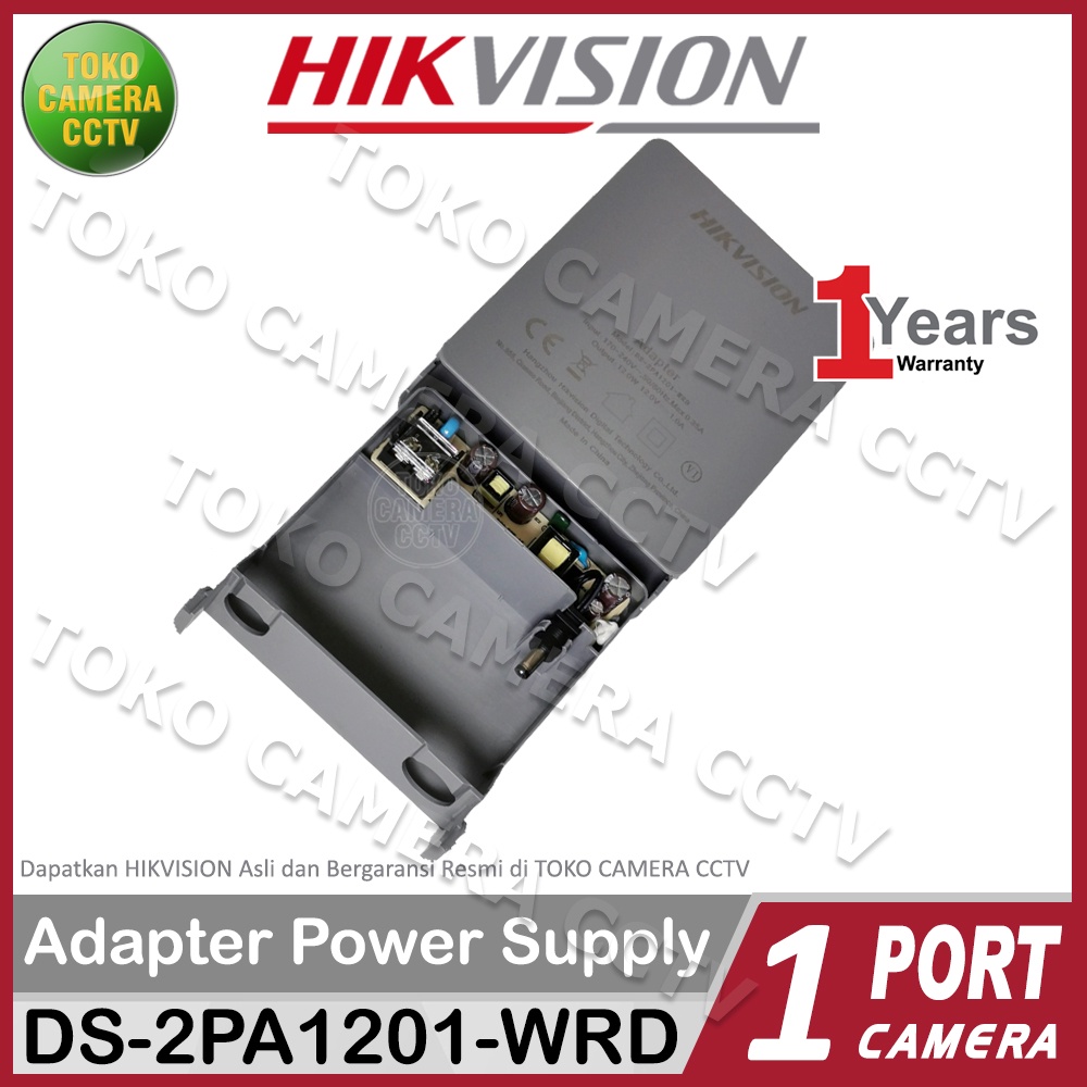 ADAPTOR POWER SUPPLY PSU 1 CAMERA CCTV HIKVISION DS-2PA1201-WRD