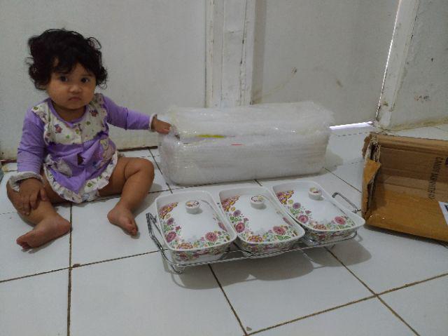 (hanya Di Shopee) Vicenza Alat Saji Dengan Rak / Wadah Sayur / Prasmanan Vicenza - Ba751