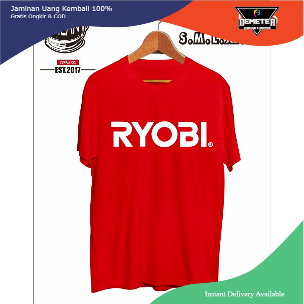 Kaos Baju Mancing RYOBI Logo Fishing Sport - Gilan Cloth