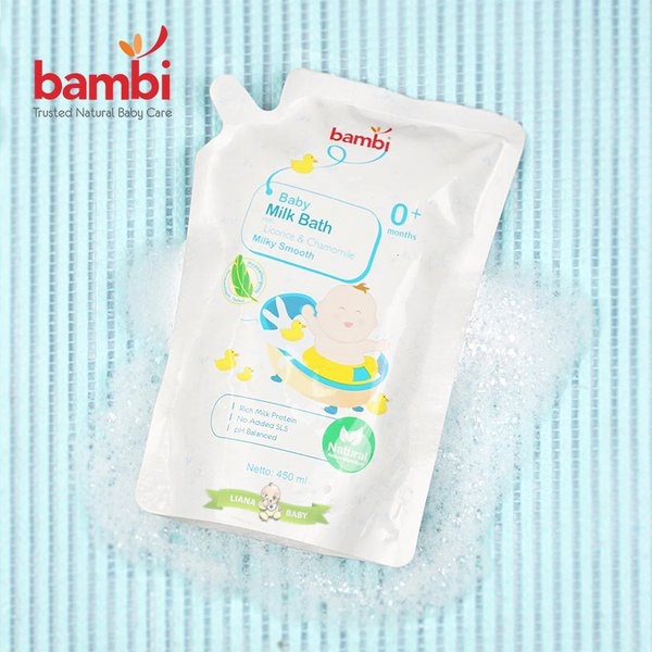 PERA434 SABUN BAYI BAMBI MILK BATH REFILL 450 ML