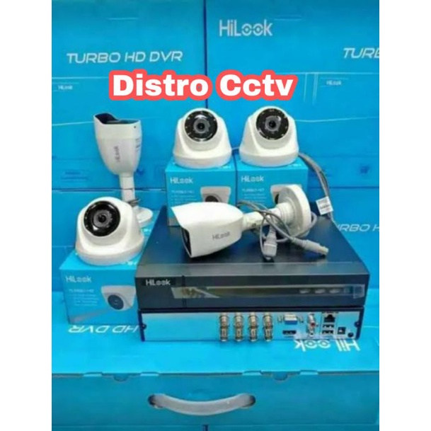 Paket Camera Cctv Hilook 8ch 5 kamera Indoor Outdoor 2mp Full HD 1080p Komplit Paket 8 Channel 2 MP