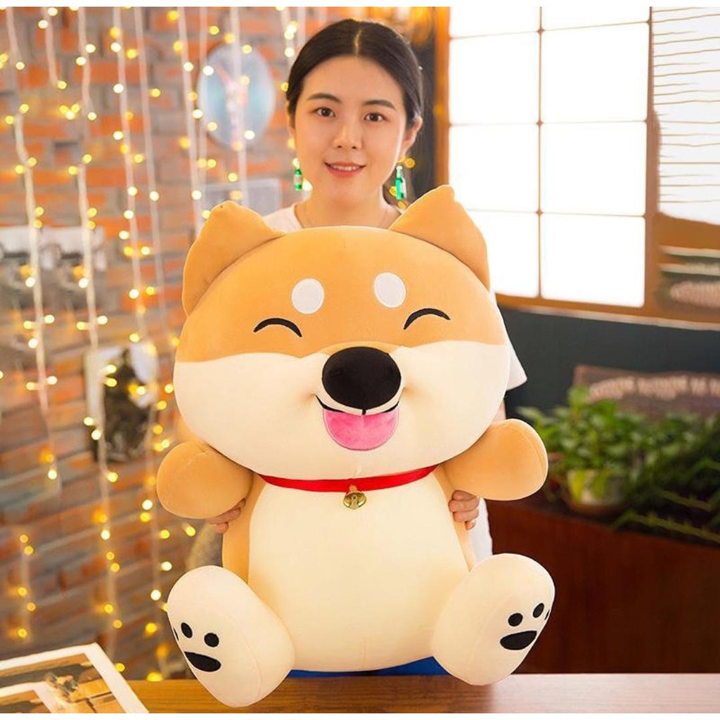 Boneka Lucu Karakter Kucing Shiba Inu Ukuran Jumbo Bahan Lembut Mainan Anak Viral Murah