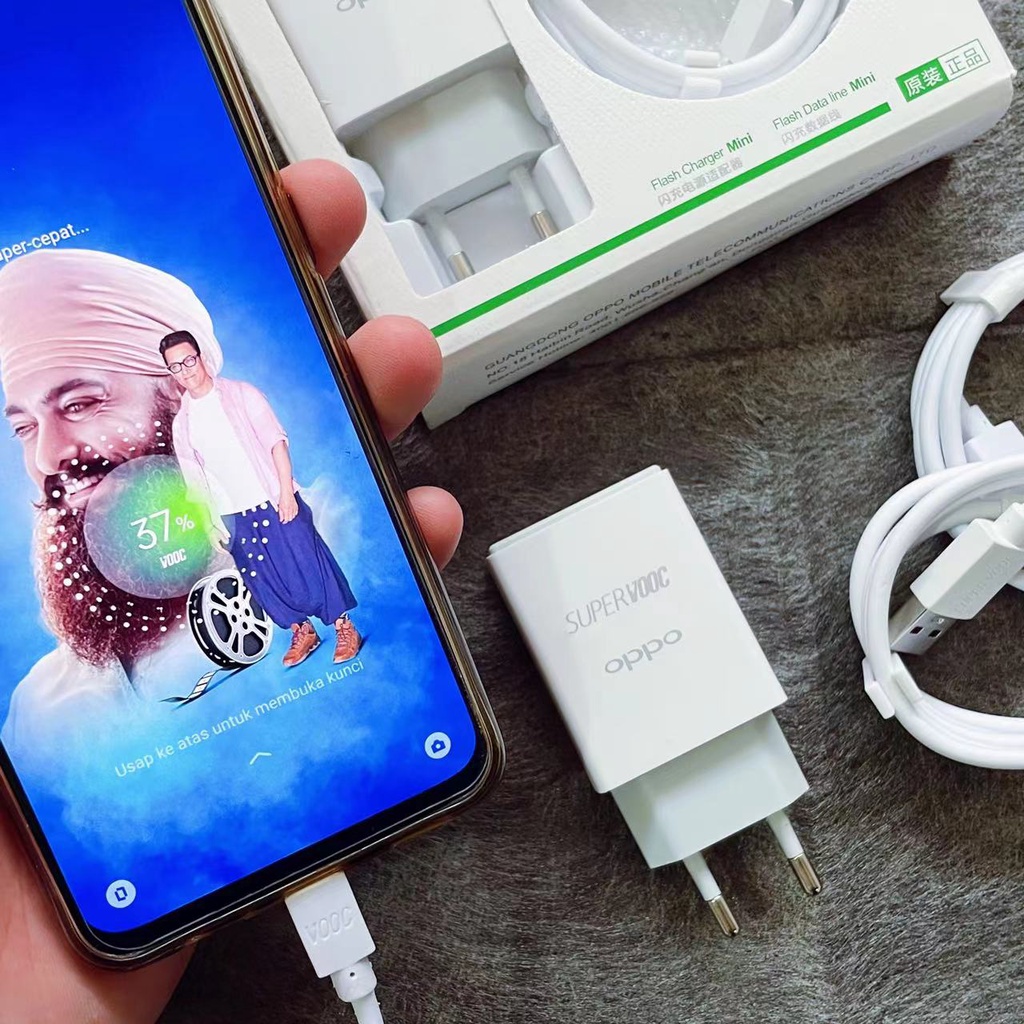 【3344-H】CHARGER OPPO VOOC FAST CHARGING ORIGINAL MICRO TIPEC OPPO SUPERVOOC TRAVEL ADAPTOR 2,4A