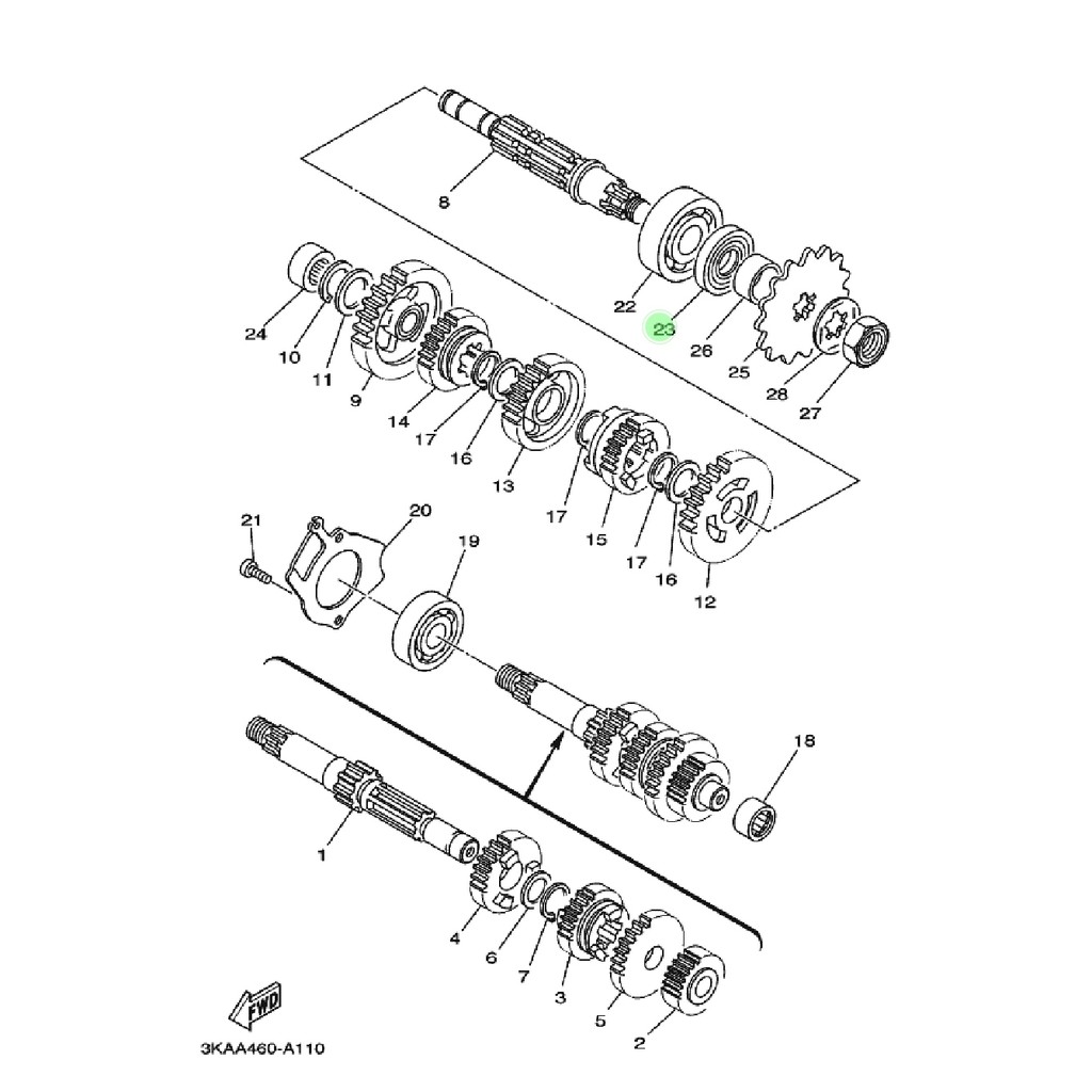 SIL SEAL GIR GEAR DEPAN RXKING RXK RX KING RXS YT RT115 ORIGINAL YGP 93102-26861