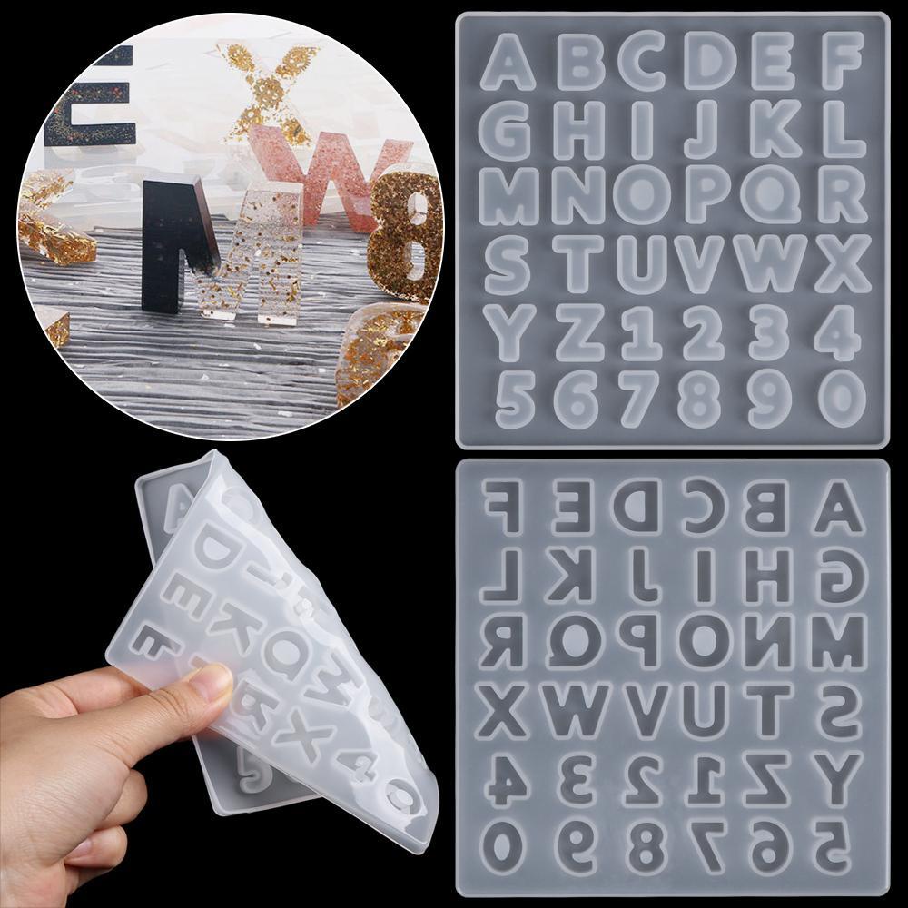 R-flower Alphabet Number Pendant Epoxy Silica Gel Handmade Cetakan Resin