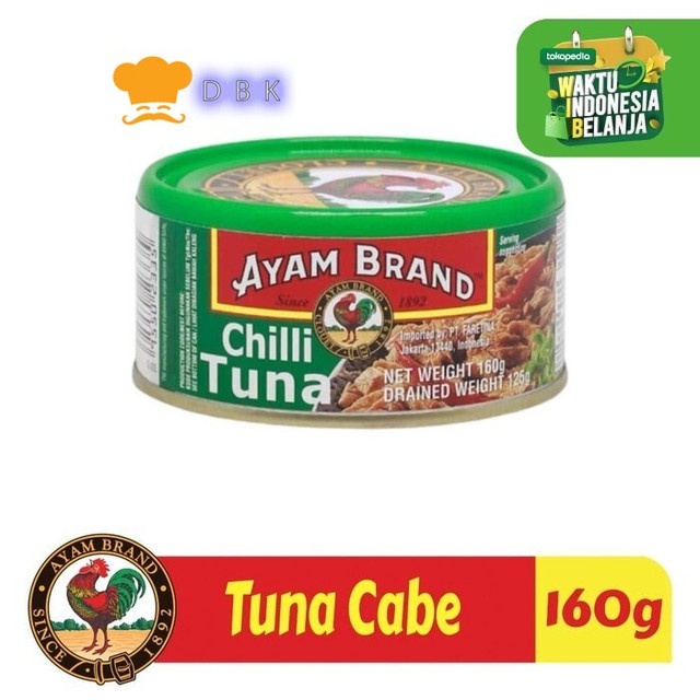 

Ikan Tuna Kaleng Cabe Ayam Brand 160gr